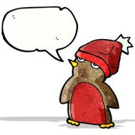 cartoon robin wearing hat