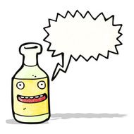 frightened bottle cartoon character