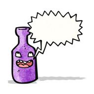 happy cartoon bottle