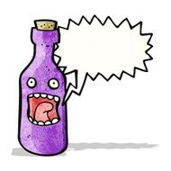 frightened bottle cartoon character N2