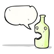 frightened bottle cartoon character N3
