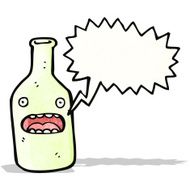 frightened bottle cartoon character N4