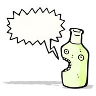 frightened bottle cartoon character N5