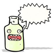 frightened bottle cartoon character N6