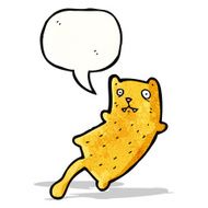 cartoon cat with speech bubble N70