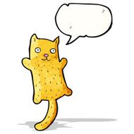 cartoon cat with speech bubble N71