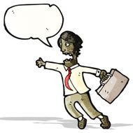cartoon rushing businessman N4