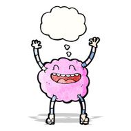 cartoon funny cloud monster