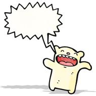crazy polar bear teddy