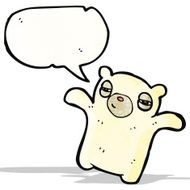 cartoon tired polar bear
