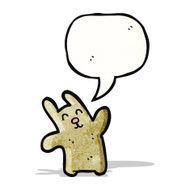 cartoon rabbit with speech bubble N115