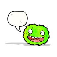 happy little furry monster