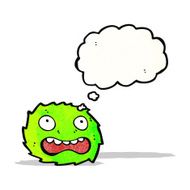 green furry monster cartoon