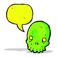 shrieking skull cartoon
