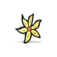 cartoon flower decorative element