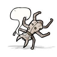 cartoon big beetle