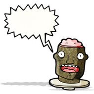 man's head with open brain
