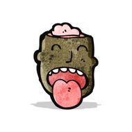 cartoon man with open head