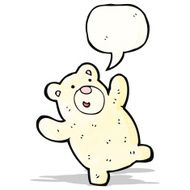 funny polar bear with speech bubble N2
