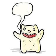 funny polar bear with speech bubble N3