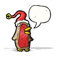 cartoon robin with speech bubble N56