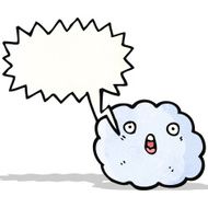 shouting cloud cartoon character