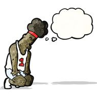 cartoon exhausted marathon runner N2