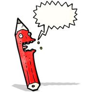 crazy pencil cartoon character N2