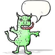 cartoon devil with speech bubble N15