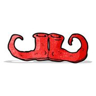 christmas curly shoes cartoon N2