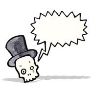 cartoon shrieking skull N3
