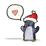 cartoon penguin with love heart N4