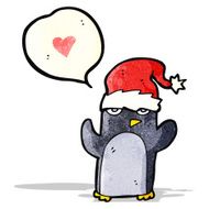 cartoon penguin with love heart N5