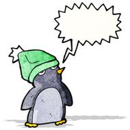 cartoon penguin wearing hat N2