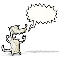 cartoon shouting wolf