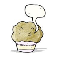 cartoon talking muffin