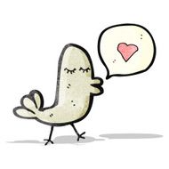 cartoon bird with speech bubble N316