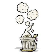 old garbage can cartoon