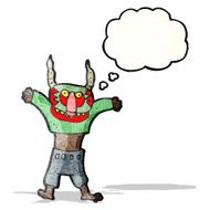 cartoon man in scary tribal mask