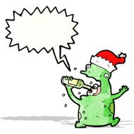 cartoon christmas party frog N3