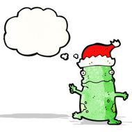 cartoon christmas party frog N4