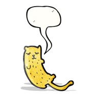 cartoon cat with speech bubble N72