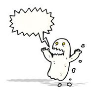 cartoon shrieking ghost