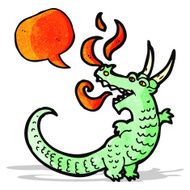 cute fire breathing dragon cartoon