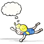 Cartoon Girl Swimming N8
