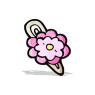 cartoon flower hair clip N4