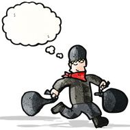 Cartoon Bank Robber N11