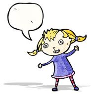 cartoon little blond girl
