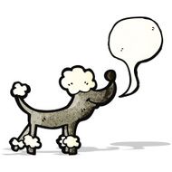 cartoon barking poodle N2
