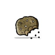 cartoon bitten biscuit